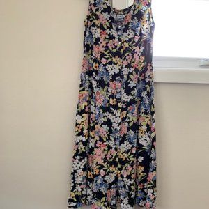 Black flowered summer dress